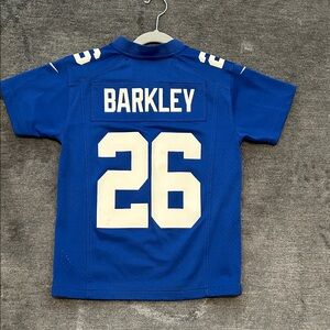 Kids Size S NY Giants Saquon Barkley football jersey